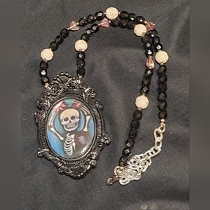 Handmade Skull cameo necklace